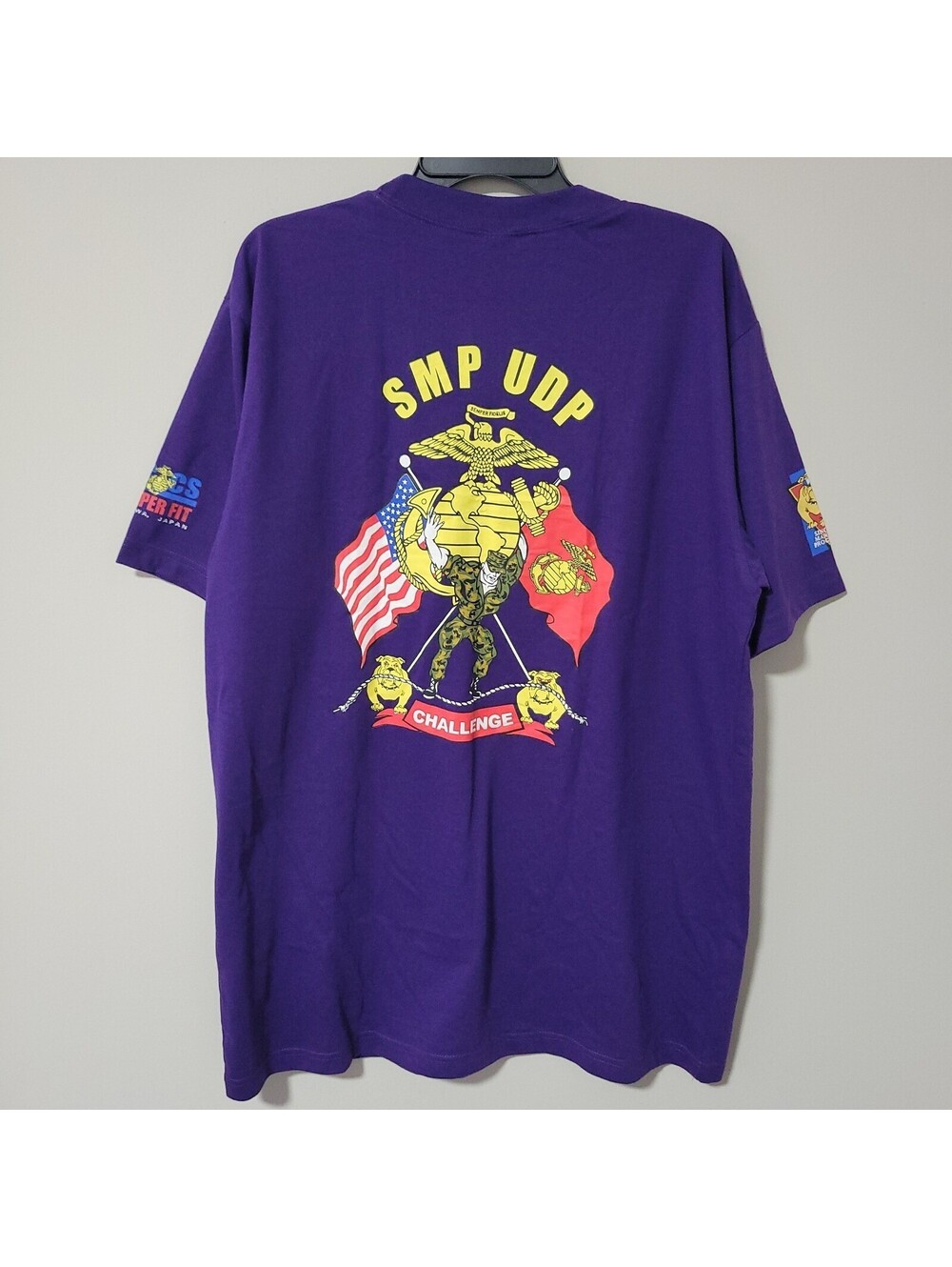 Vintage R&W USMC Marines T-Shirt Mens XL Purple SMP UDP Challenge Okinawa Japan